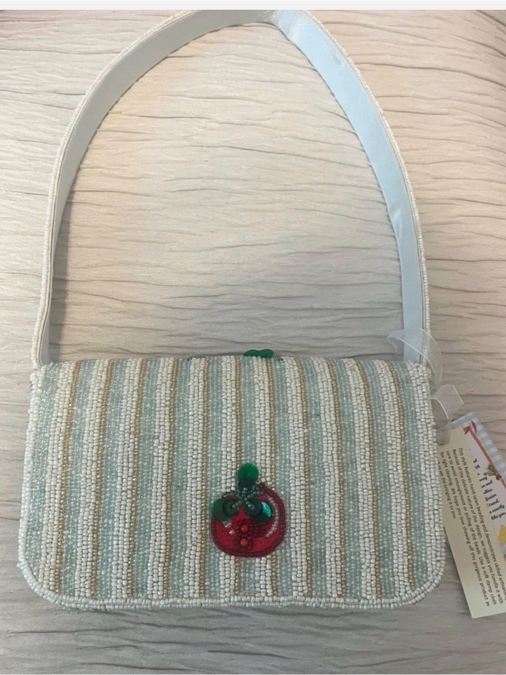 Beaded Tomato Garden Bag
Handmade In India NEW Release
Viral Striped Purse - Picture 2 of 7